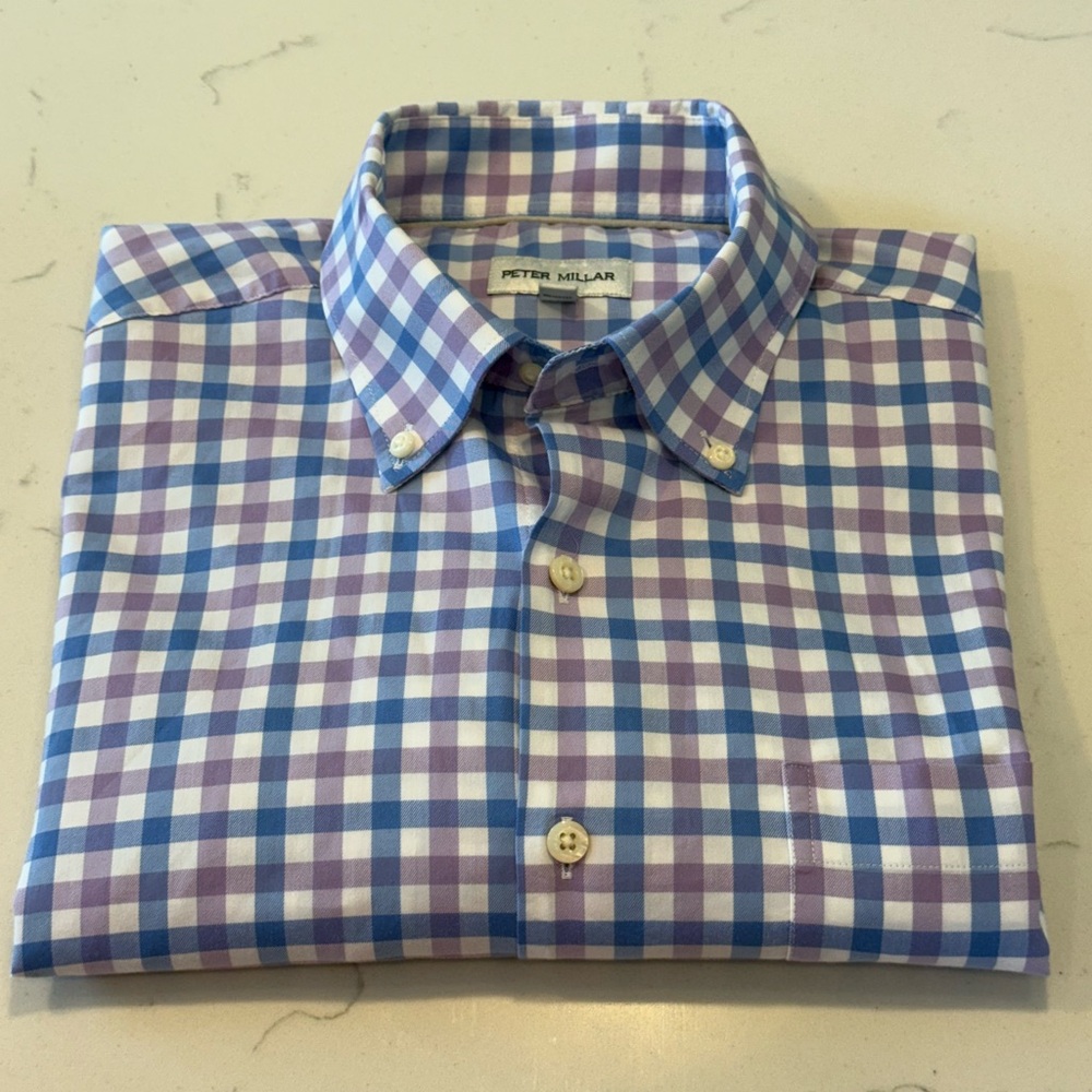 Peter Millar Men’s Button-Down Shirt – Size Medium